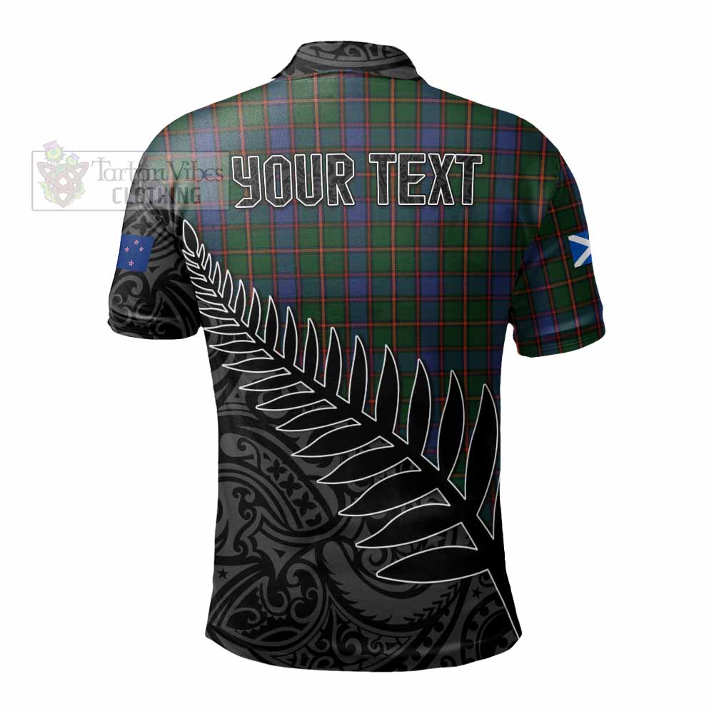 Skene Crest Tartan Polo Shirt with New Zealand Silver Fern Half Style