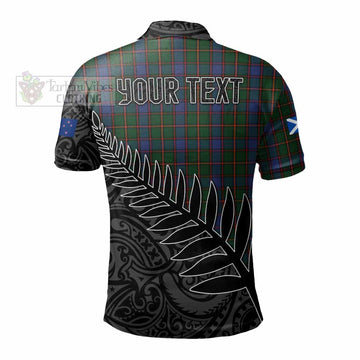 Skene Crest Tartan Polo Shirt with New Zealand Silver Fern Half Style