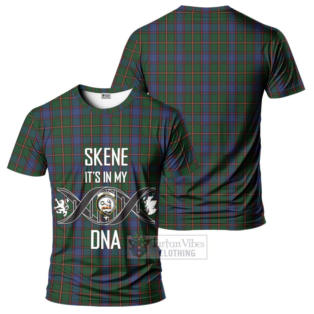 Skene Tartan T-Shirt with Family Crest DNA In Me Style - Tartan Vibes Clothing