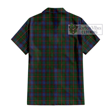 Skene Tartan Short Sleeve Button Shirt with Family Crest DNA In Me Style