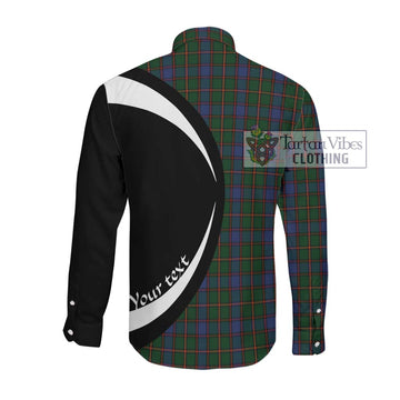 Skene Tartan Long Sleeve Button Up with Family Crest Circle Style