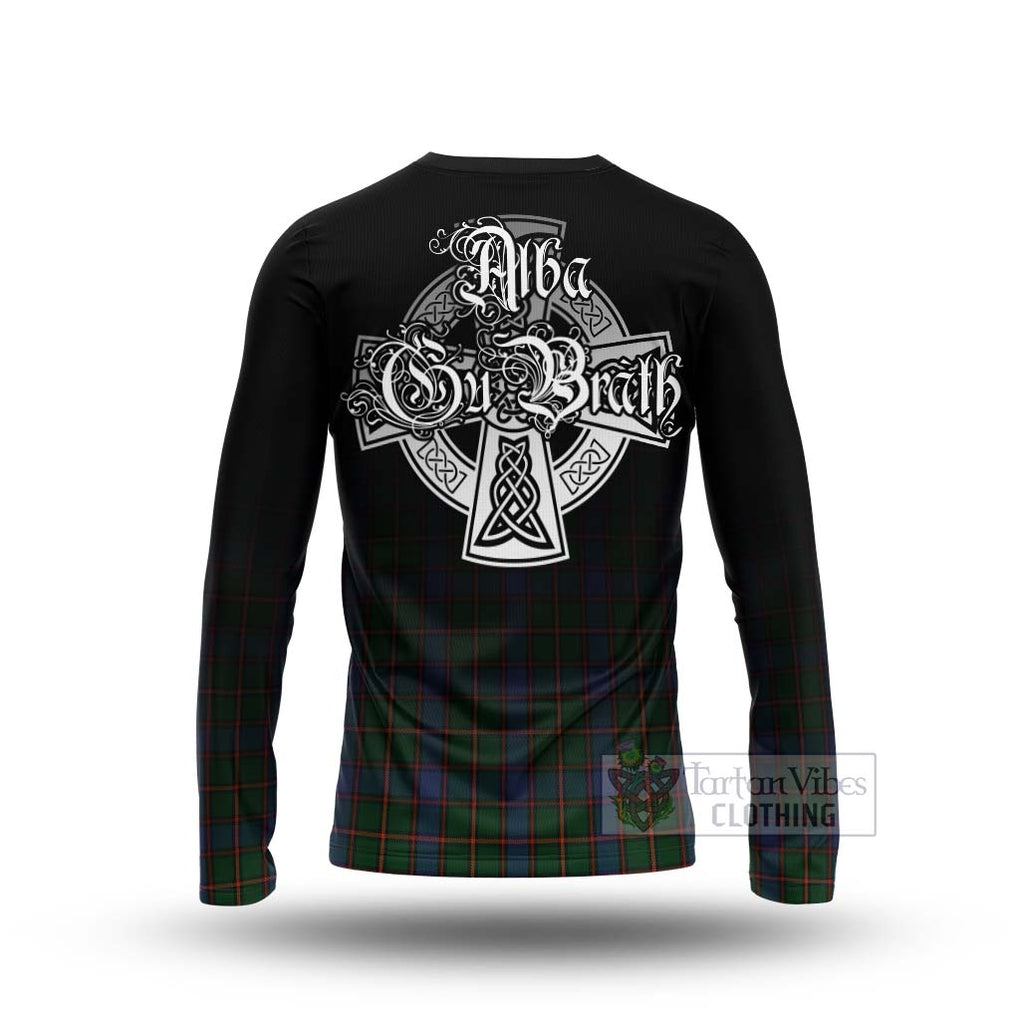 Tartan Vibes Clothing Skene Tartan Long Sleeve T-Shirt Featuring Alba Gu Brath Family Crest Celtic Inspired