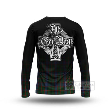 Skene Tartan Long Sleeve T-Shirt Featuring Alba Gu Brath Family Crest Celtic Inspired