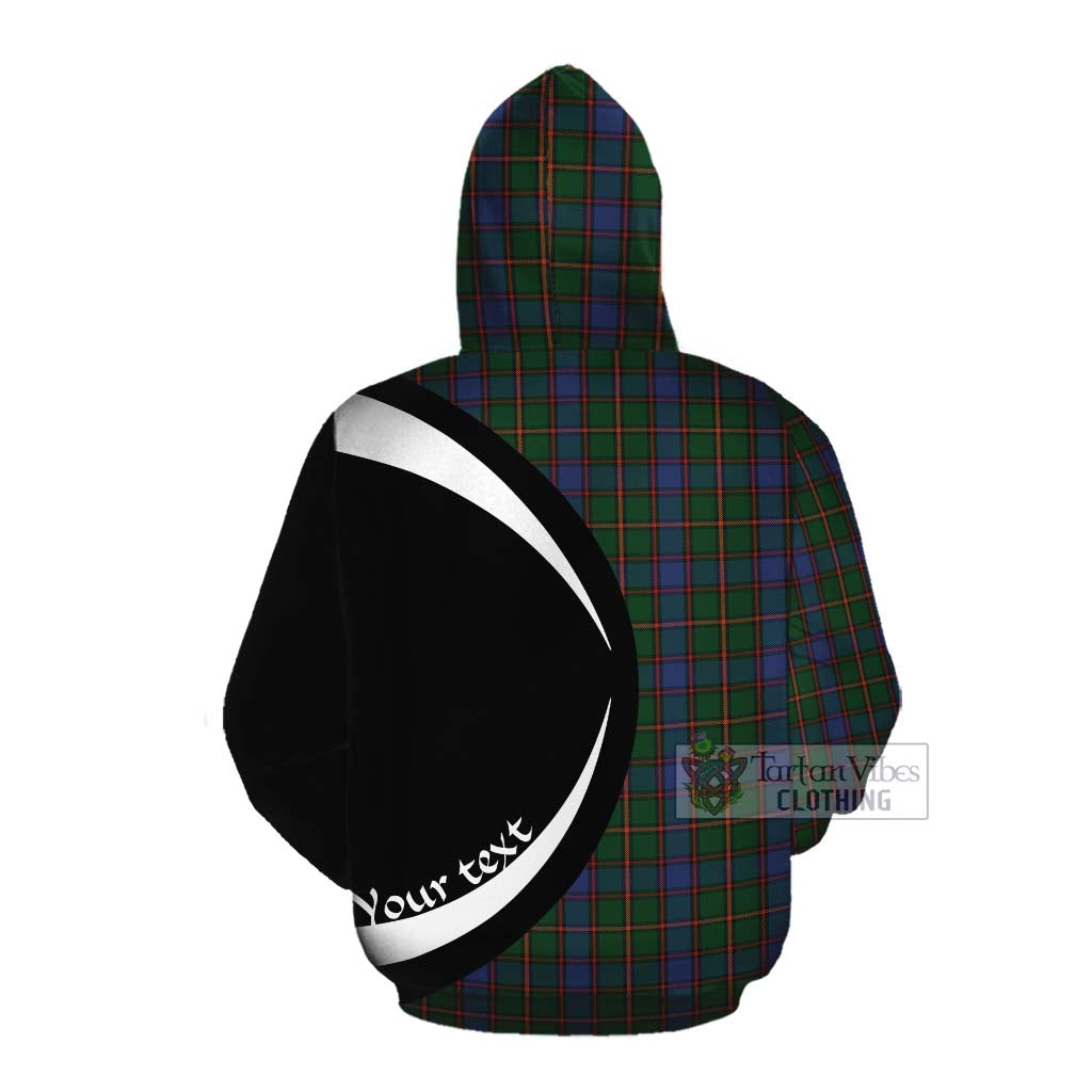 Tartan Vibes Clothing Skene Tartan Cotton Hoodie with Family Crest Circle Style