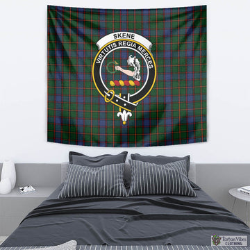 Skene Tartan Tapestry Wall Hanging and Home Decor for Room with Family Crest