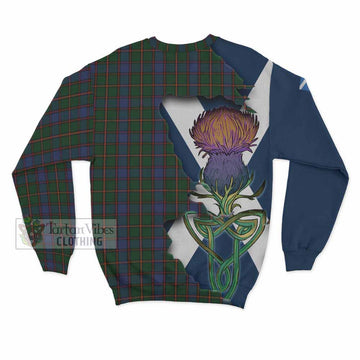 Skene Tartan Family Crest Sweatshirt Scottish Thistle Celtic Inspired - Tartan Vibes Clothing