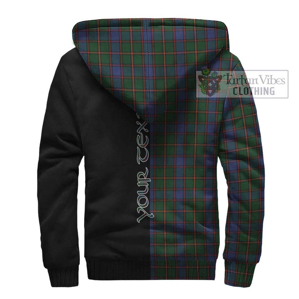 Skene Tartan Sherpa Hoodie with Family Crest and Half Of Me Style - Tartanvibesclothing Shop