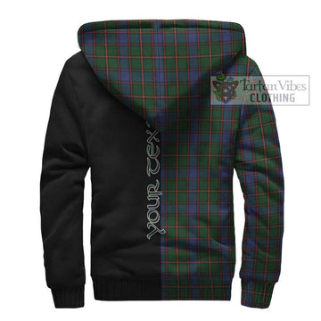 Skene Tartan Sherpa Hoodie with Family Crest and Half Of Me Style