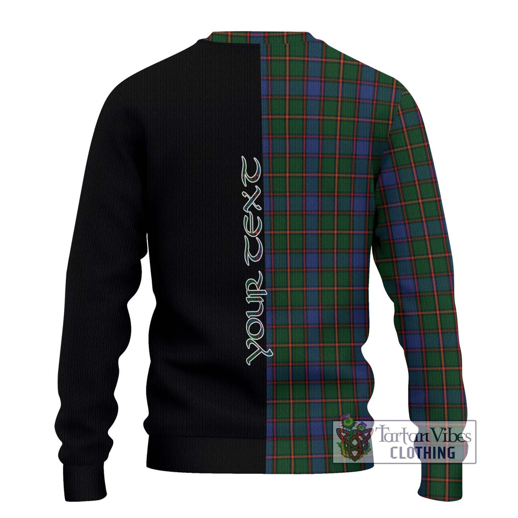 Skene Tartan Knitted Sweater with Family Crest and Half Of Me Style - Tartanvibesclothing Shop