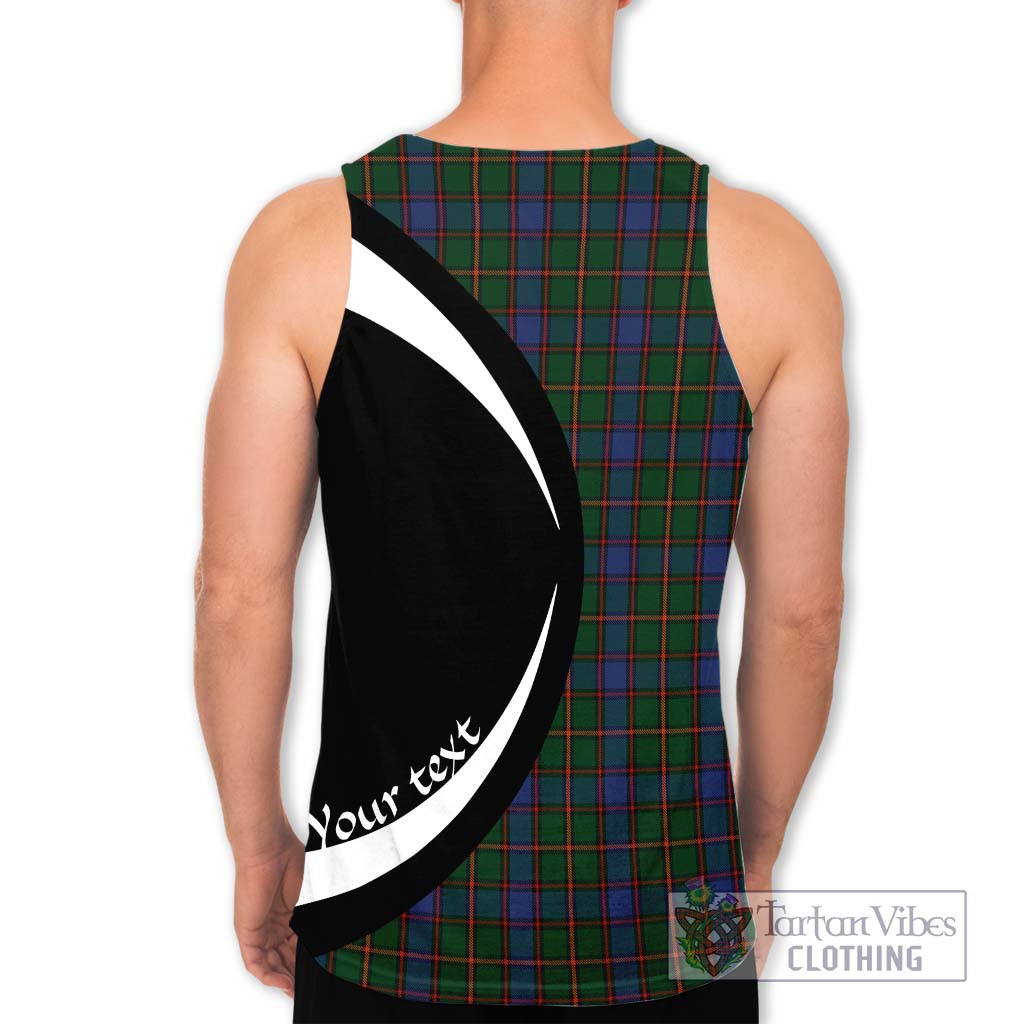 Skene Tartan Men's Tank Top with Family Crest Circle Style - Tartan Vibes Clothing