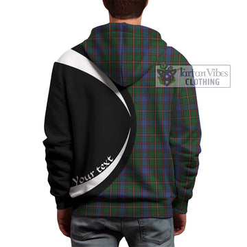 Skene Tartan Hoodie with Family Crest Circle Style