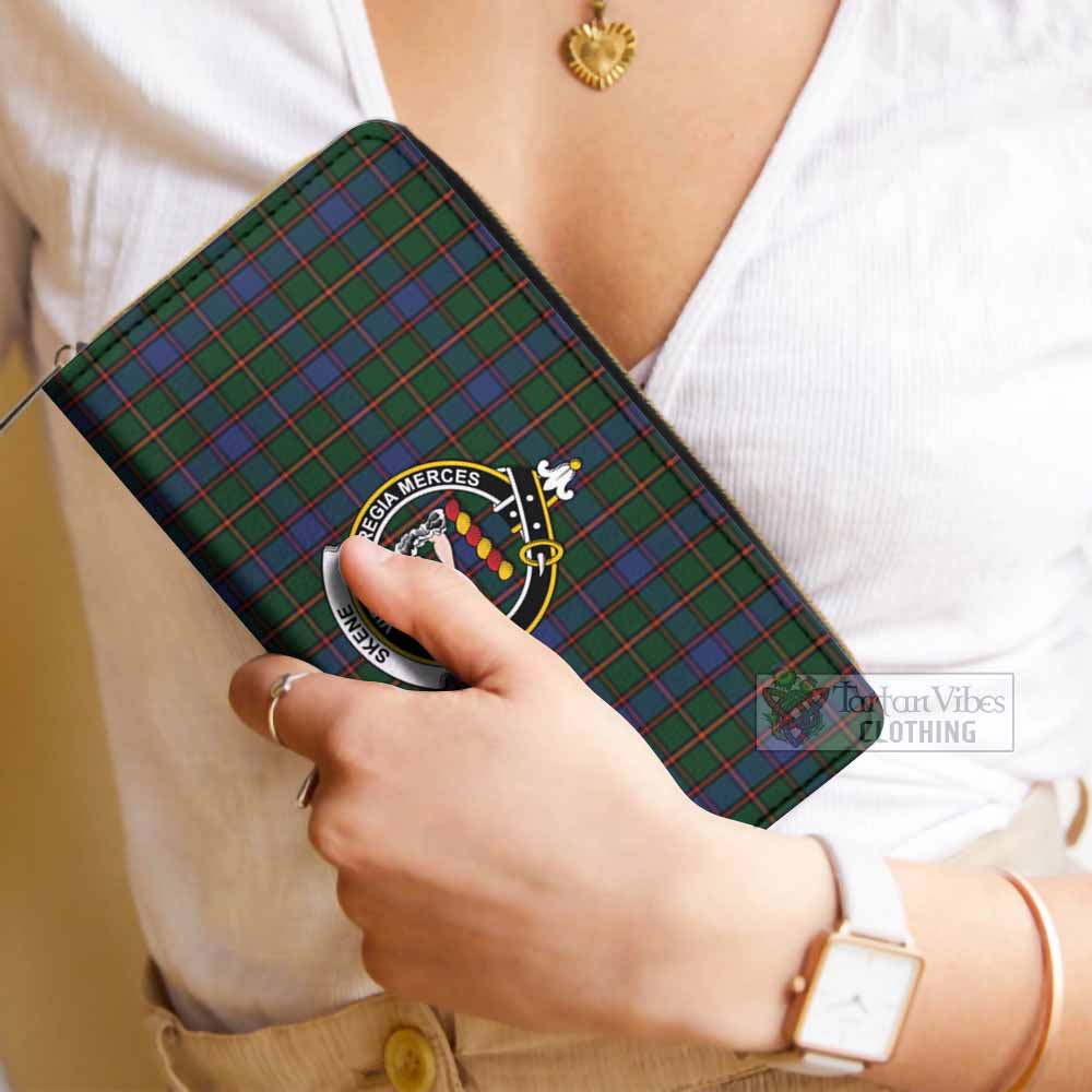 Skene Tartan Women's Leather Wallet with Family Crest - Tartan Vibes Clothing