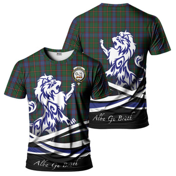 Skene Tartan T-Shirt with Alba Gu Brath Regal Lion Emblem