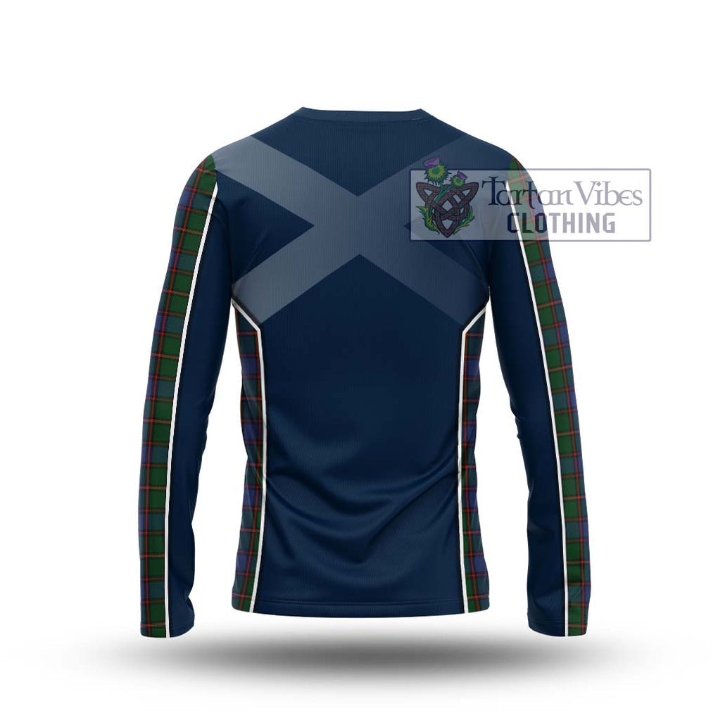 Skene Tartan Long Sleeve T-Shirt with Family Crest and Lion Rampant Vibes Sport Style - Tartan Vibes Clothing