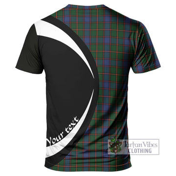 Skene Tartan T-Shirt with Family Crest Circle Style