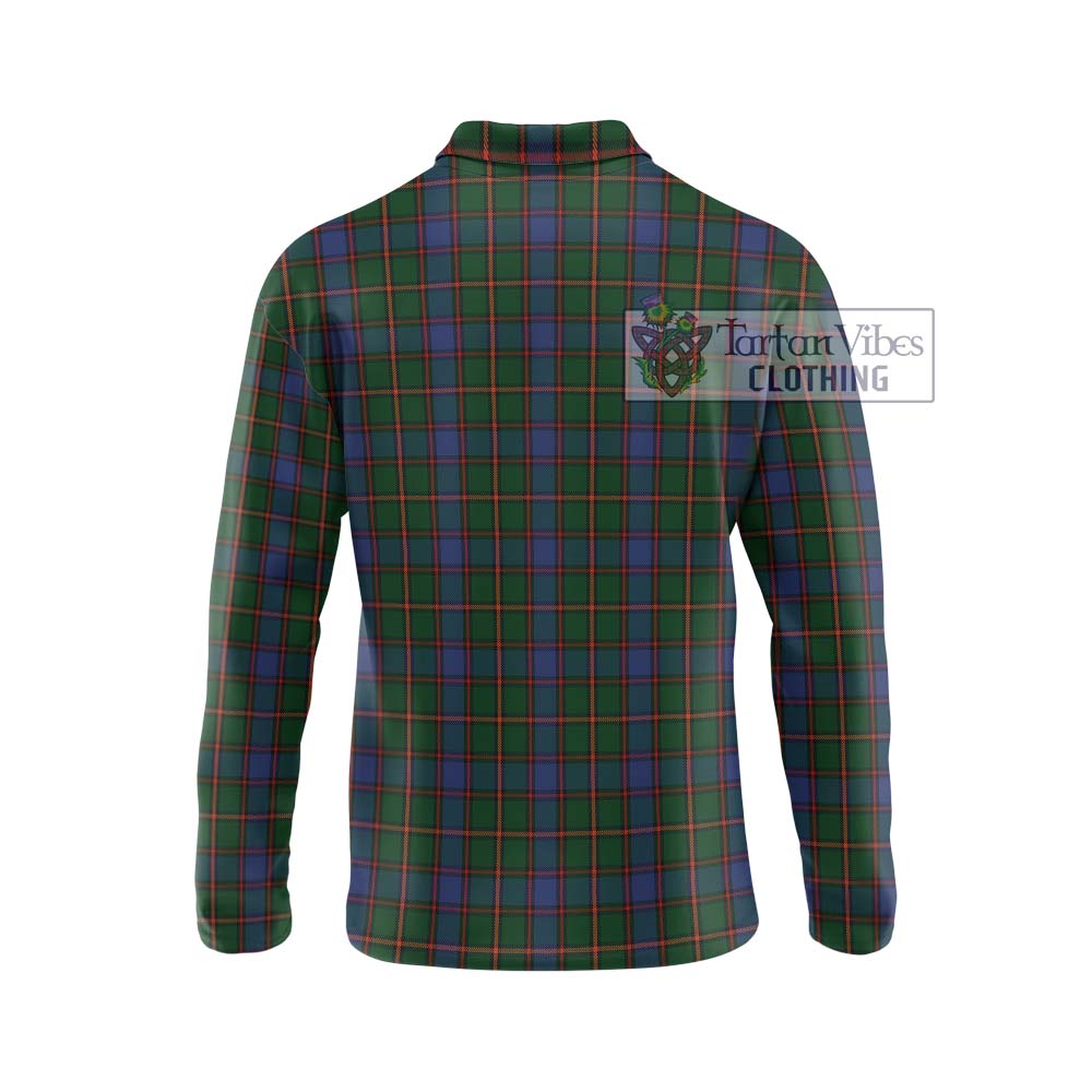 Skene Tartan Long Sleeve Polo Shirt with Family Crest DNA In Me Style - Tartanvibesclothing Shop