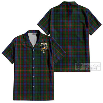 Skene Tartan Cotton Hawaiian Shirt with Family Crest