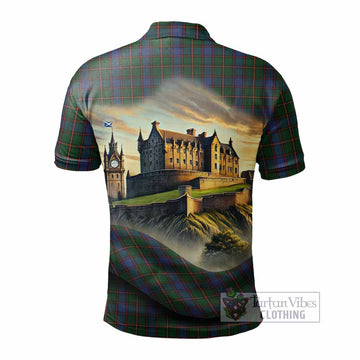 Skene Tartan Family Crest Polo Shirt with Scottish Ancient Castle Style - Tartan Vibes Clothing