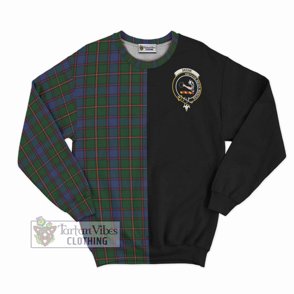 Skene Tartan Sweatshirt with Family Crest and Half Of Me Style - Tartanvibesclothing Shop