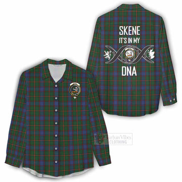 Skene Tartan Women's Casual Shirt with Family Crest DNA In Me Style