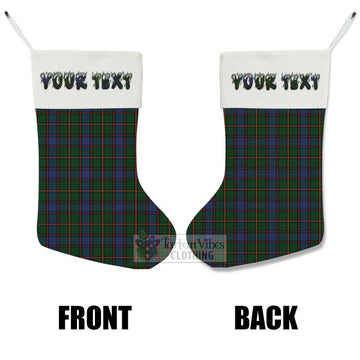 Skene Tartan Christmas Stocking with Personalized Text