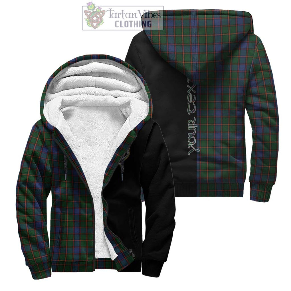 Skene Tartan Sherpa Hoodie with Family Crest and Half Of Me Style Unisex - Tartanvibesclothing Shop