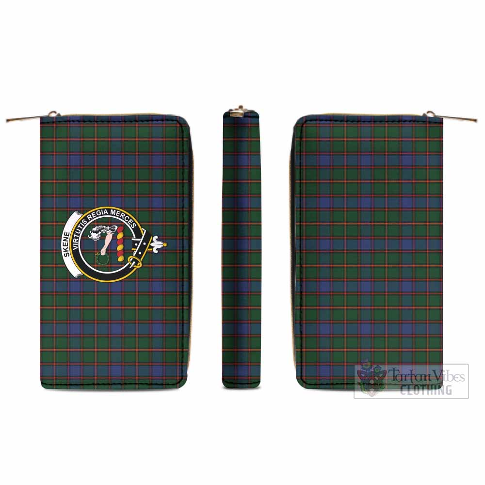 Skene Tartan Women's Leather Wallet with Family Crest - Tartan Vibes Clothing