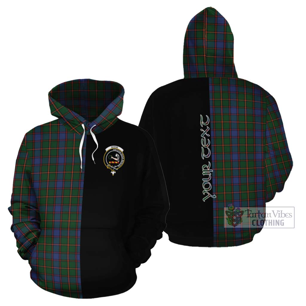 Tartan Vibes Clothing Skene Tartan Cotton Hoodie with Family Crest and Half Of Me Style