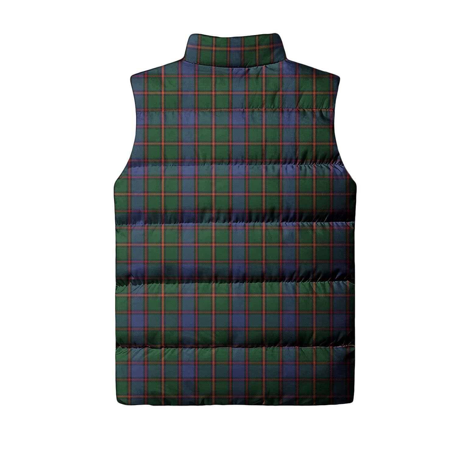 Skene Tartan Sleeveless Puffer Jacket with Family Crest - Tartanvibesclothing