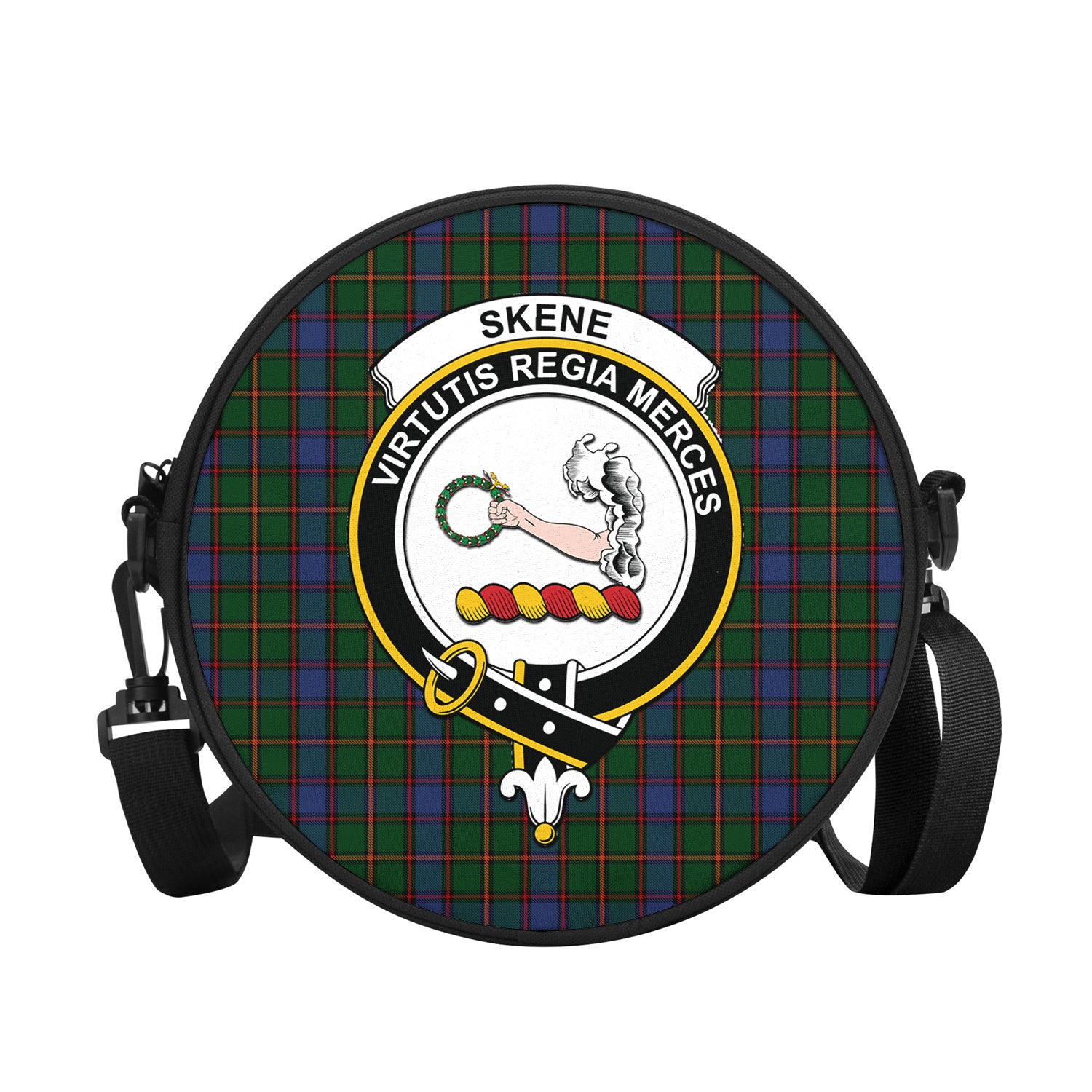 skene-tartan-round-satchel-bags-with-family-crest