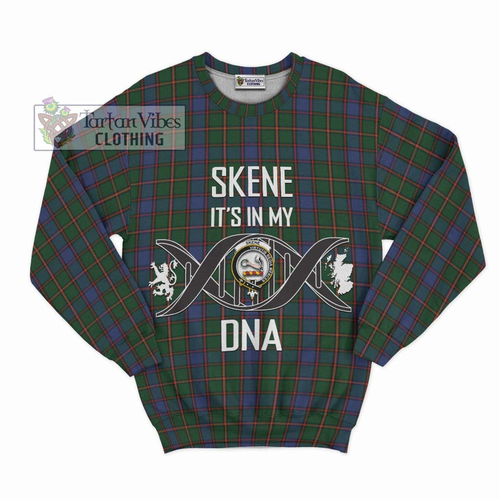 Skene Tartan Sweatshirt with Family Crest DNA In Me Style - Tartanvibesclothing Shop