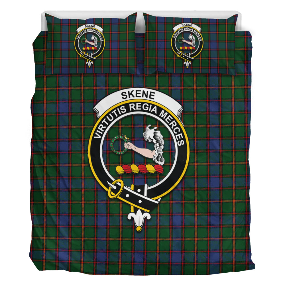 Skene Tartan Bedding Set with Family Crest - Tartan Vibes Clothing