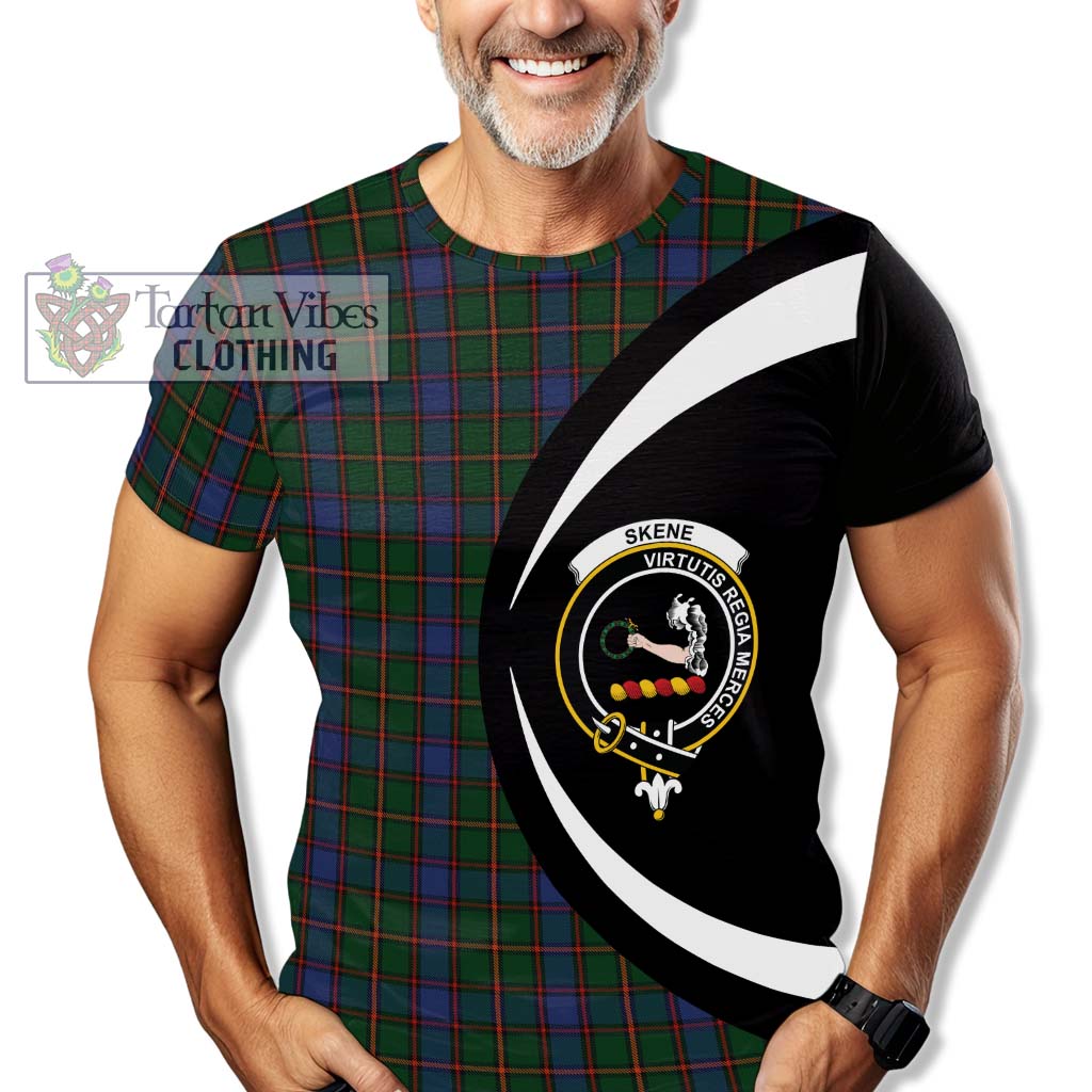 Tartan Vibes Clothing Skene Tartan T-Shirt with Family Crest Circle Style