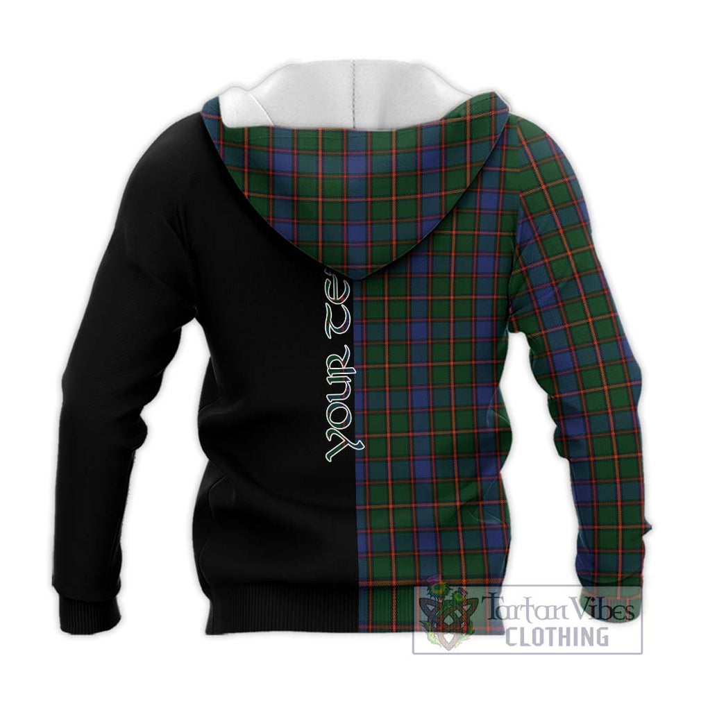 Skene Tartan Knitted Hoodie with Family Crest and Half Of Me Style - Tartanvibesclothing Shop