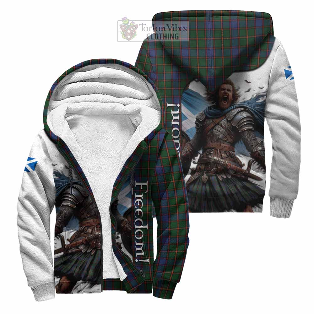 Tartan Vibes Clothing Skene Crest Tartan Sherpa Hoodie Inspired by the Freedom of Scottish Warrior