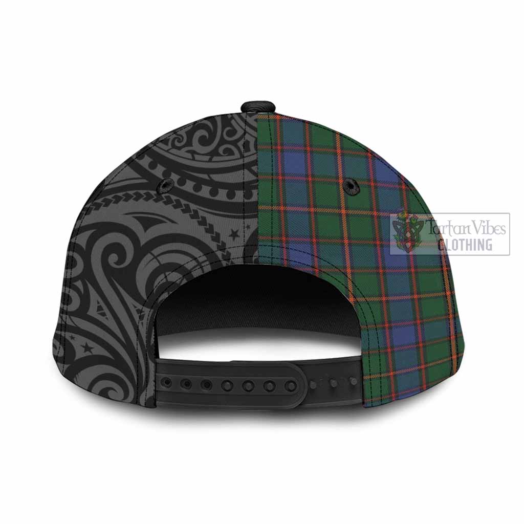 Tartan Vibes Clothing Skene Tartan Classic Cap with New Zealand Silver Fern Half Style