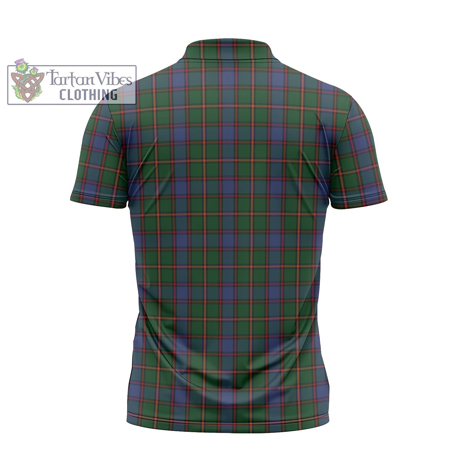 Skene Tartan Zipper Polo Shirt with Family Crest - Tartan Vibes Clothing