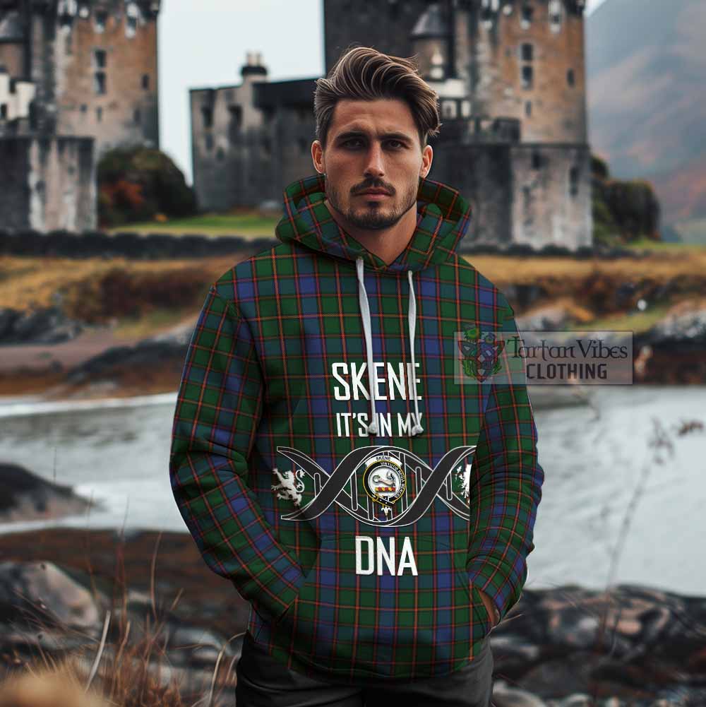 Tartan Vibes Clothing Skene Tartan Cotton Hoodie with Family Crest DNA In Me Style