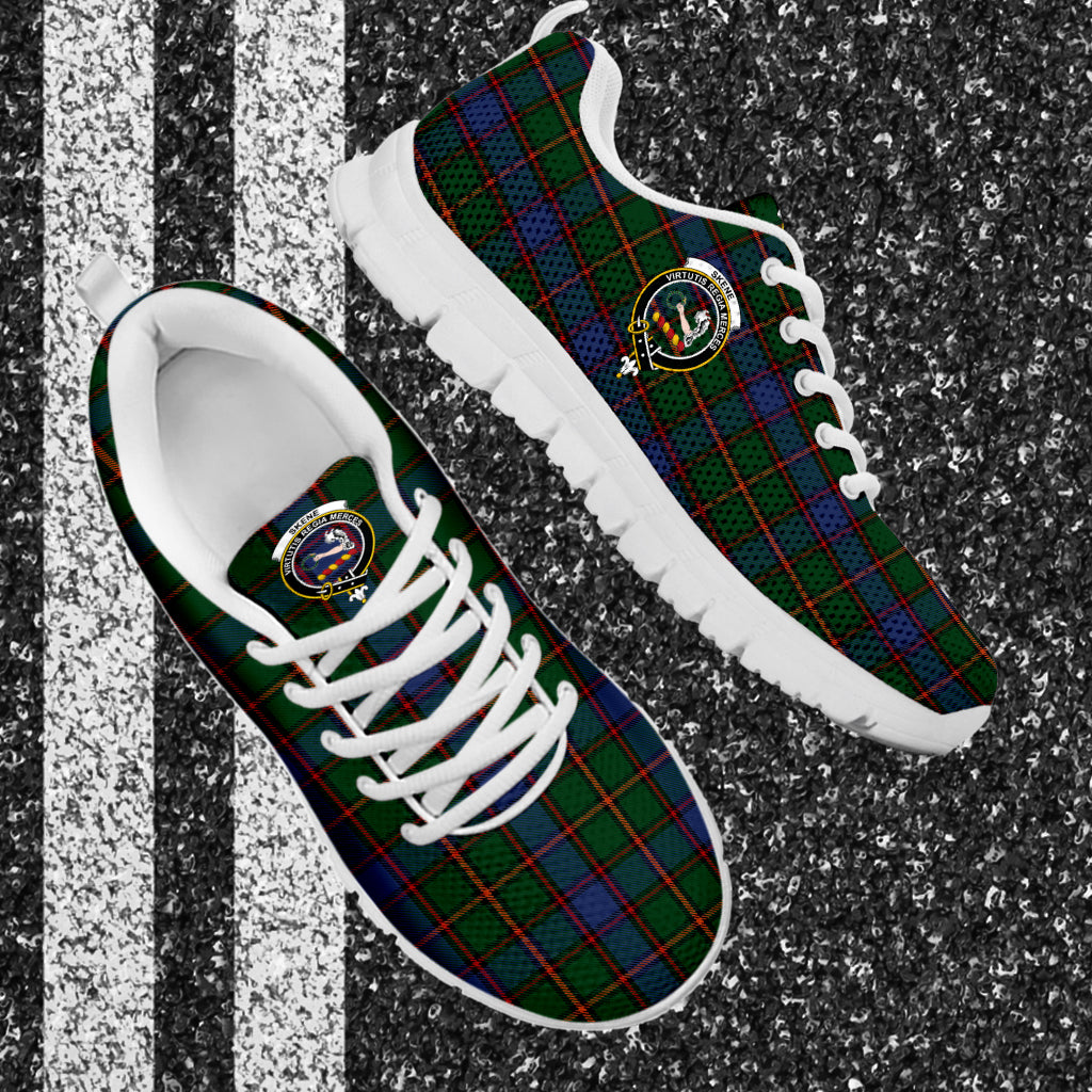 Skene Tartan Sneakers with Family Crest - Tartan Vibes Clothing