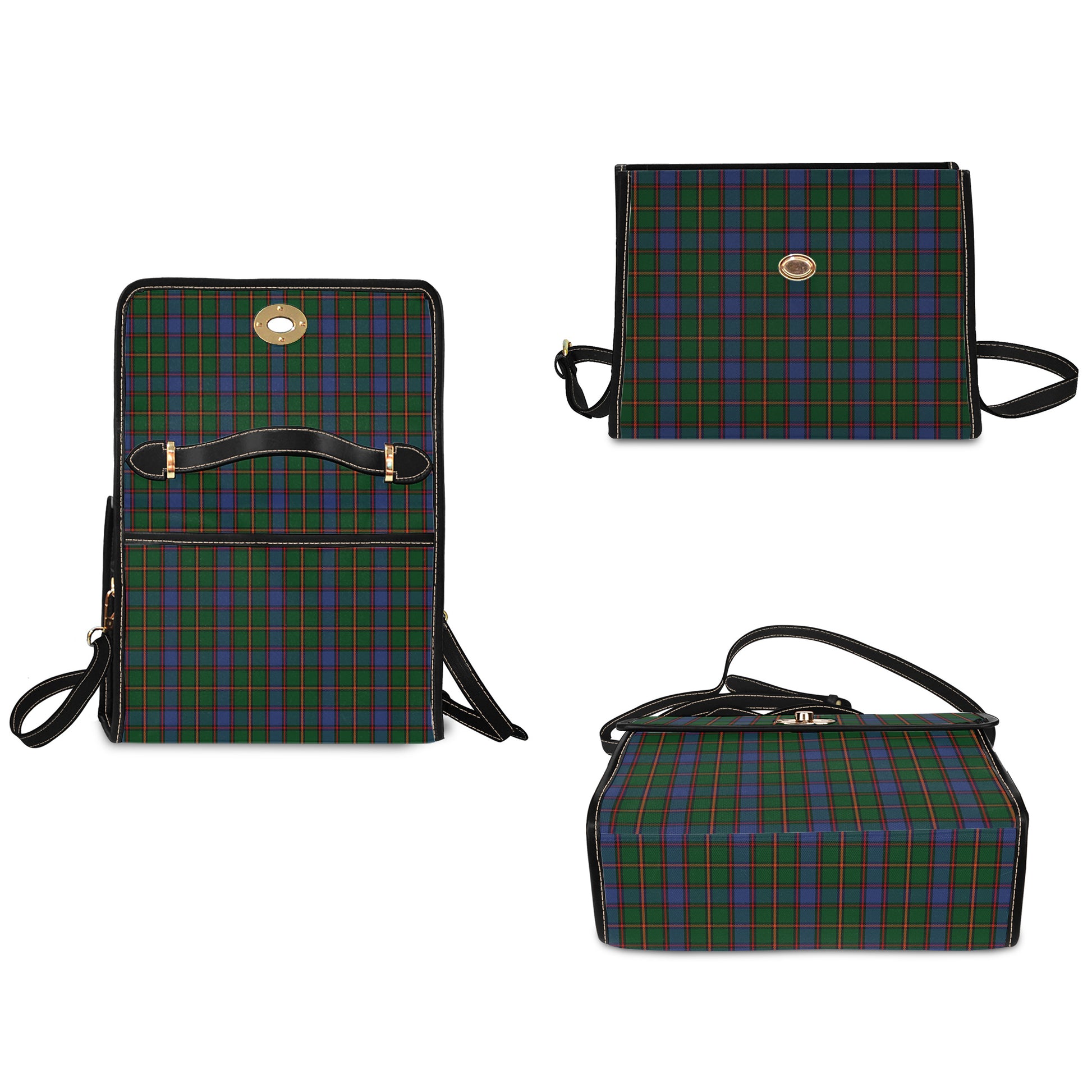 skene-tartan-leather-strap-waterproof-canvas-bag