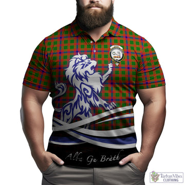 Skene Modern Tartan Polo Shirt with Alba Gu Brath Regal Lion Emblem