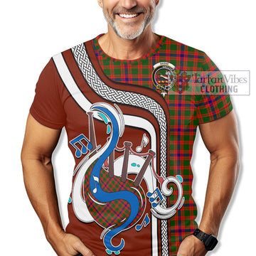 Skene Modern Tartan T-Shirt with Epic Bagpipe Style