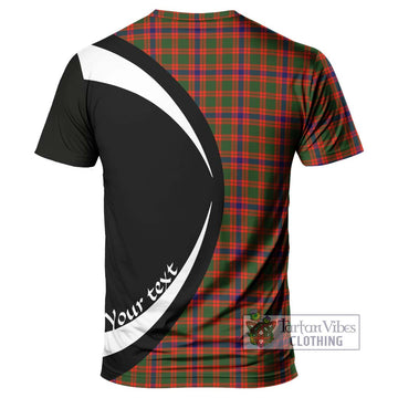 Skene Modern Tartan T-Shirt with Family Crest Circle Style