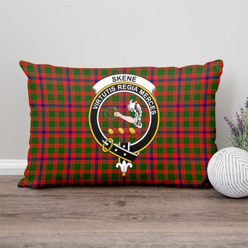 Skene Modern Tartan Pillow Cover with Family Crest