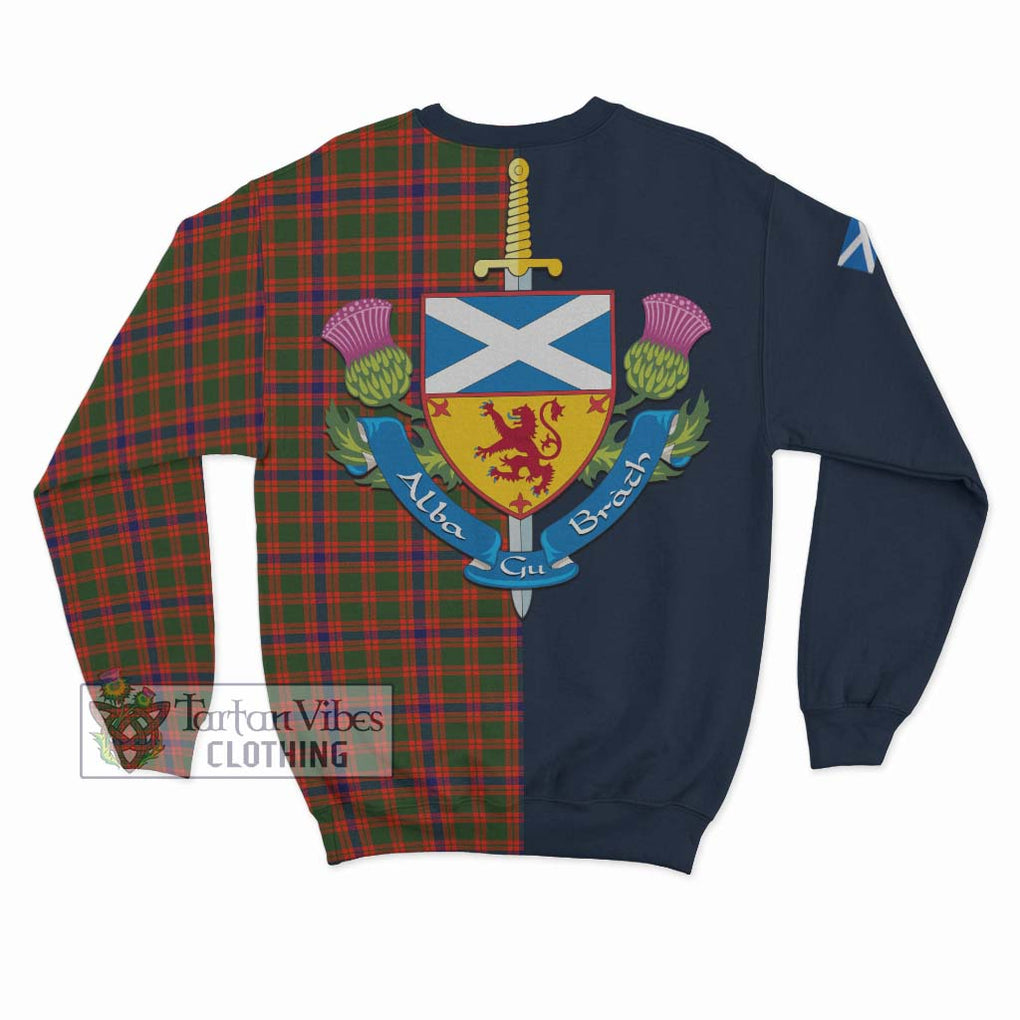 Tartan Vibes Clothing Skene Modern Tartan Sweatshirt with Scottish Lion Royal Arm Half Style