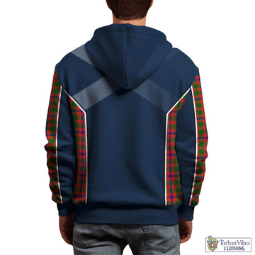 Skene Modern Tartan Hoodie with Family Crest and Scottish Thistle Vibes Sport Style