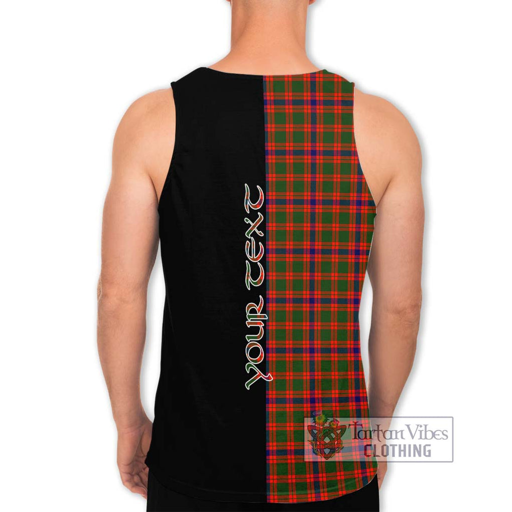 Skene Modern Tartan Men's Tank Top with Family Crest and Half Of Me Style - Tartanvibesclothing Shop