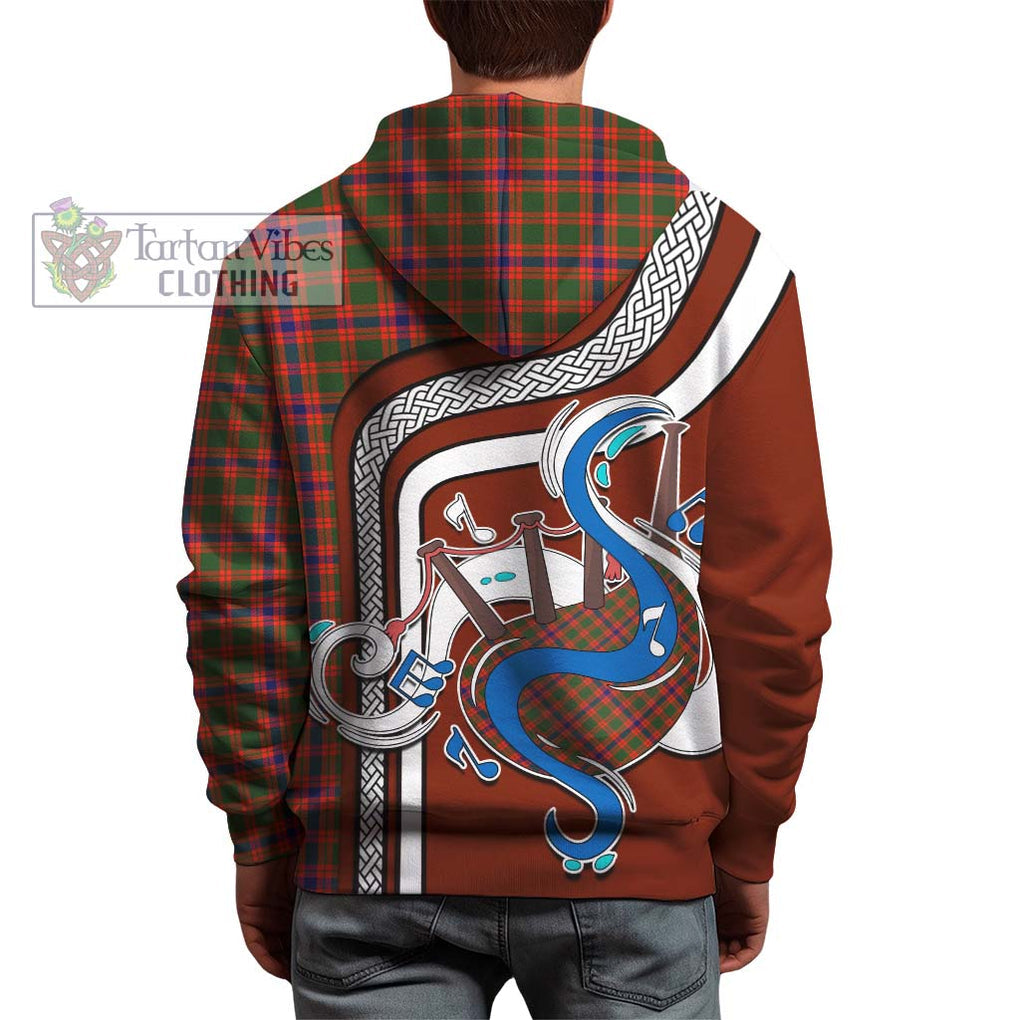 Skene Modern Tartan Hoodie with Epic Bagpipe Style - Tartanvibesclothing Shop