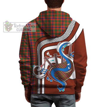 Skene Modern Tartan Hoodie with Epic Bagpipe Style