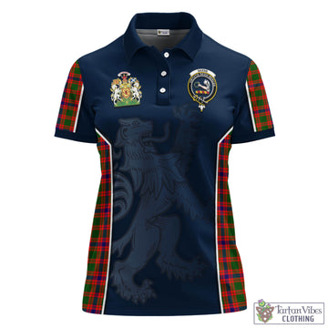 Skene Modern Tartan Women's Polo Shirt with Family Crest and Lion Rampant Vibes Sport Style